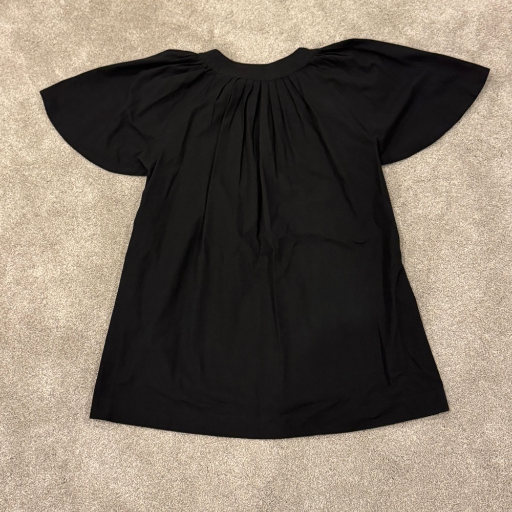 Tuckernuck Pompander Place Finley Flutter Sleeve Dress Black Size Large EUC - Picture 11 of 14
